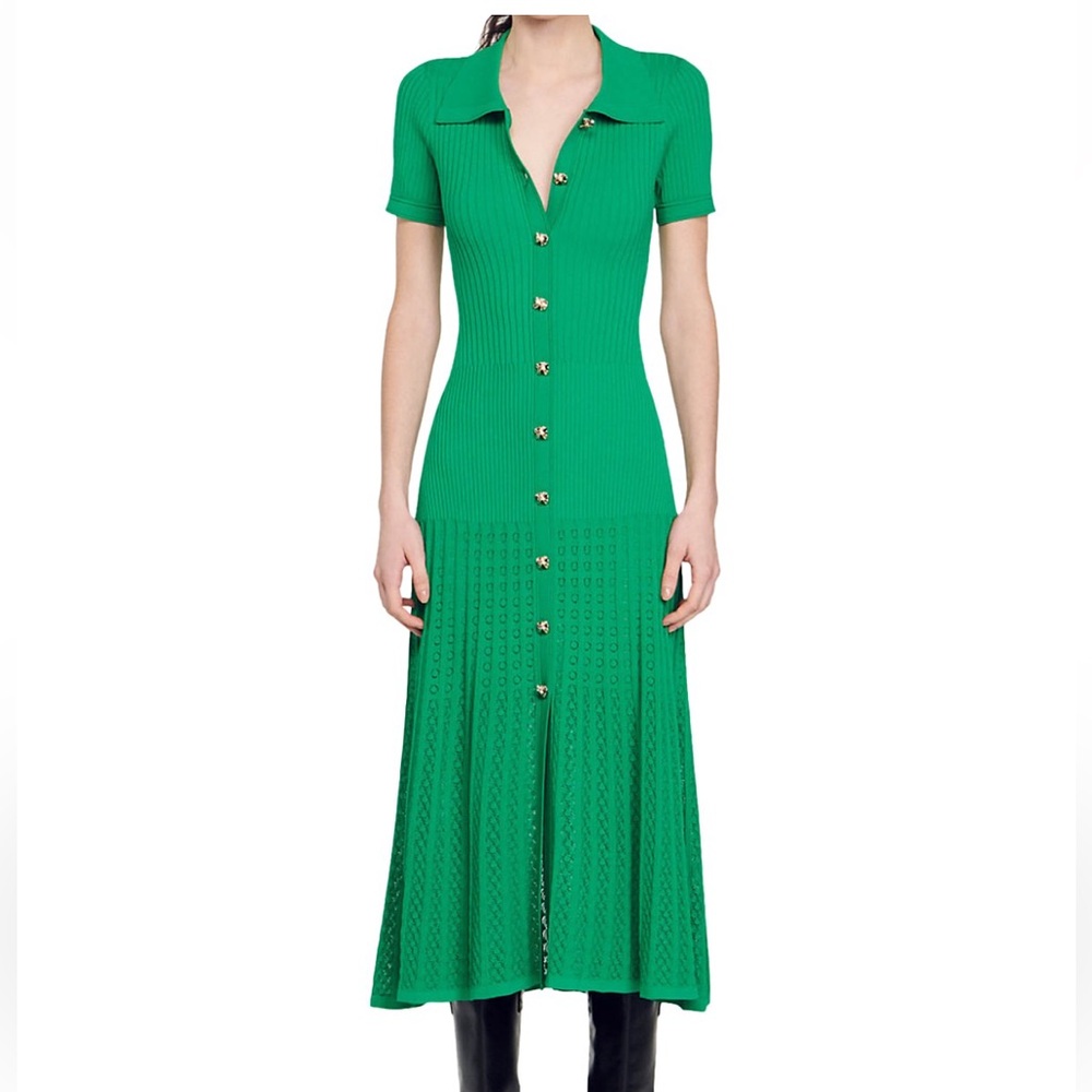 Sandro Lorel Green Dress